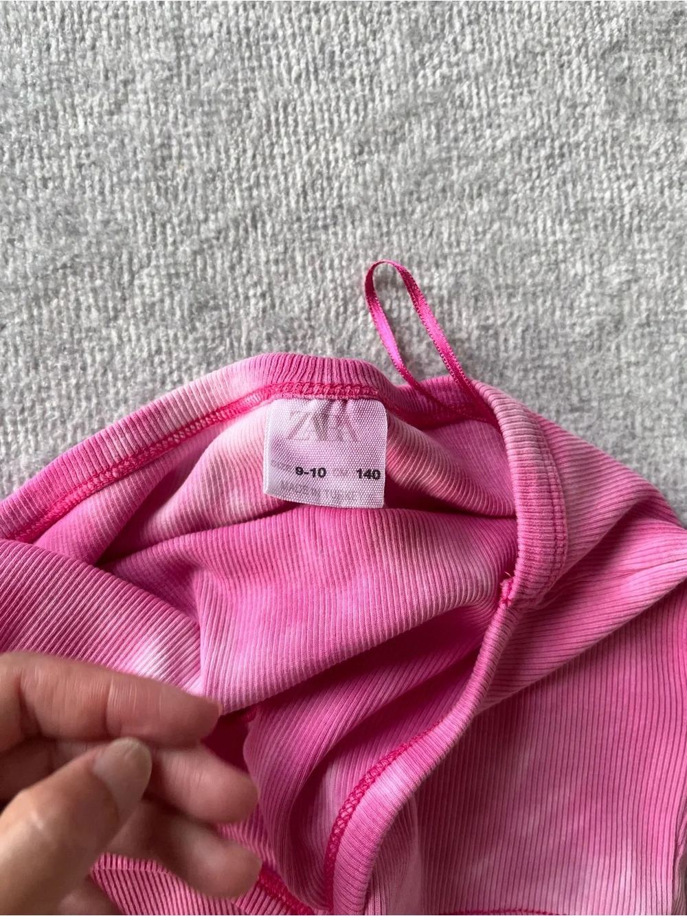 Zara Girls Pink Ribbed Halter Top with Heart Cutout